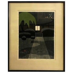 Kiyoshi Saitō Limited Edition Signed Japanese Woodblock Joko Ji Kamino Yama 1960