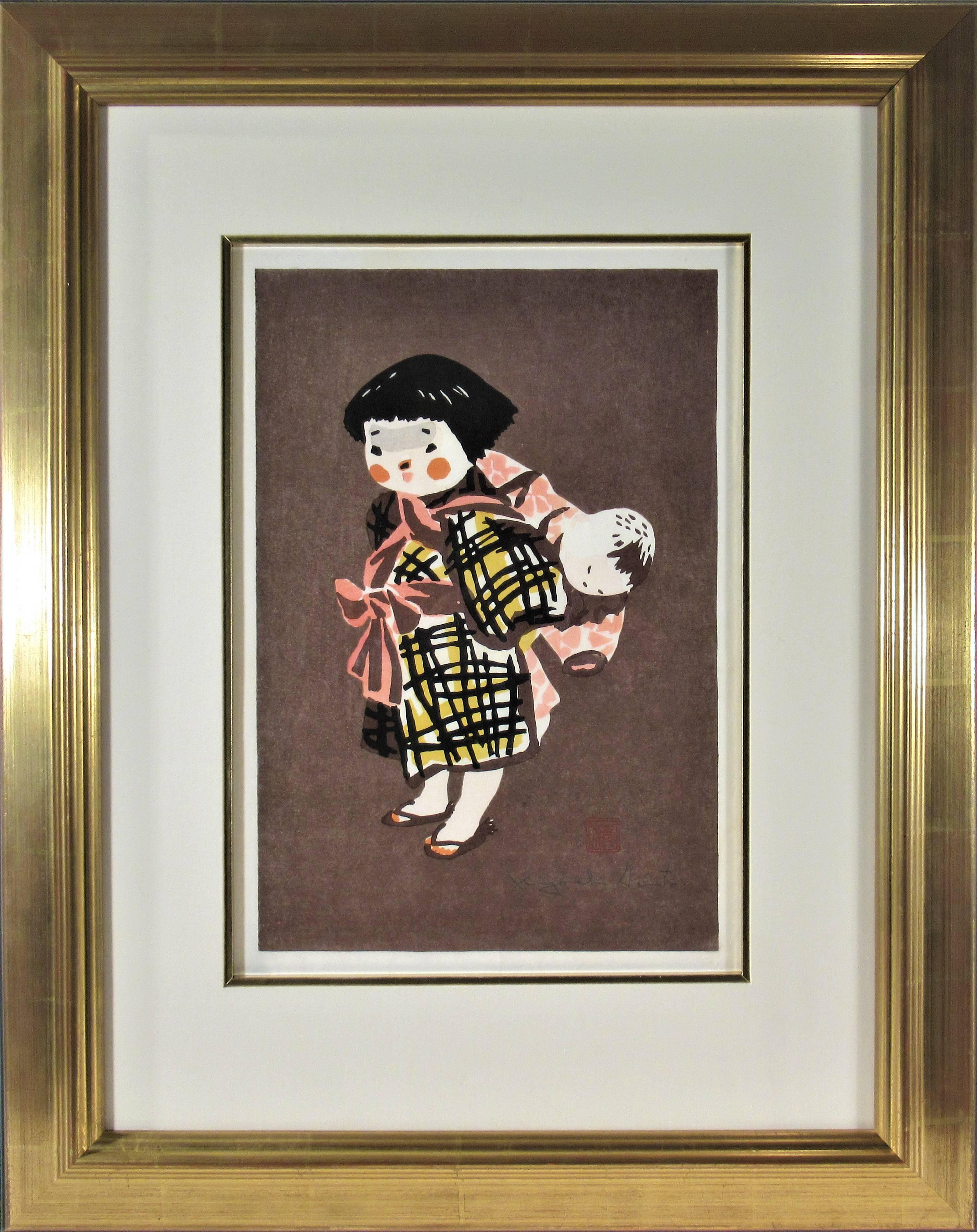 Kiyoshi Saitō Figurative Print - Children