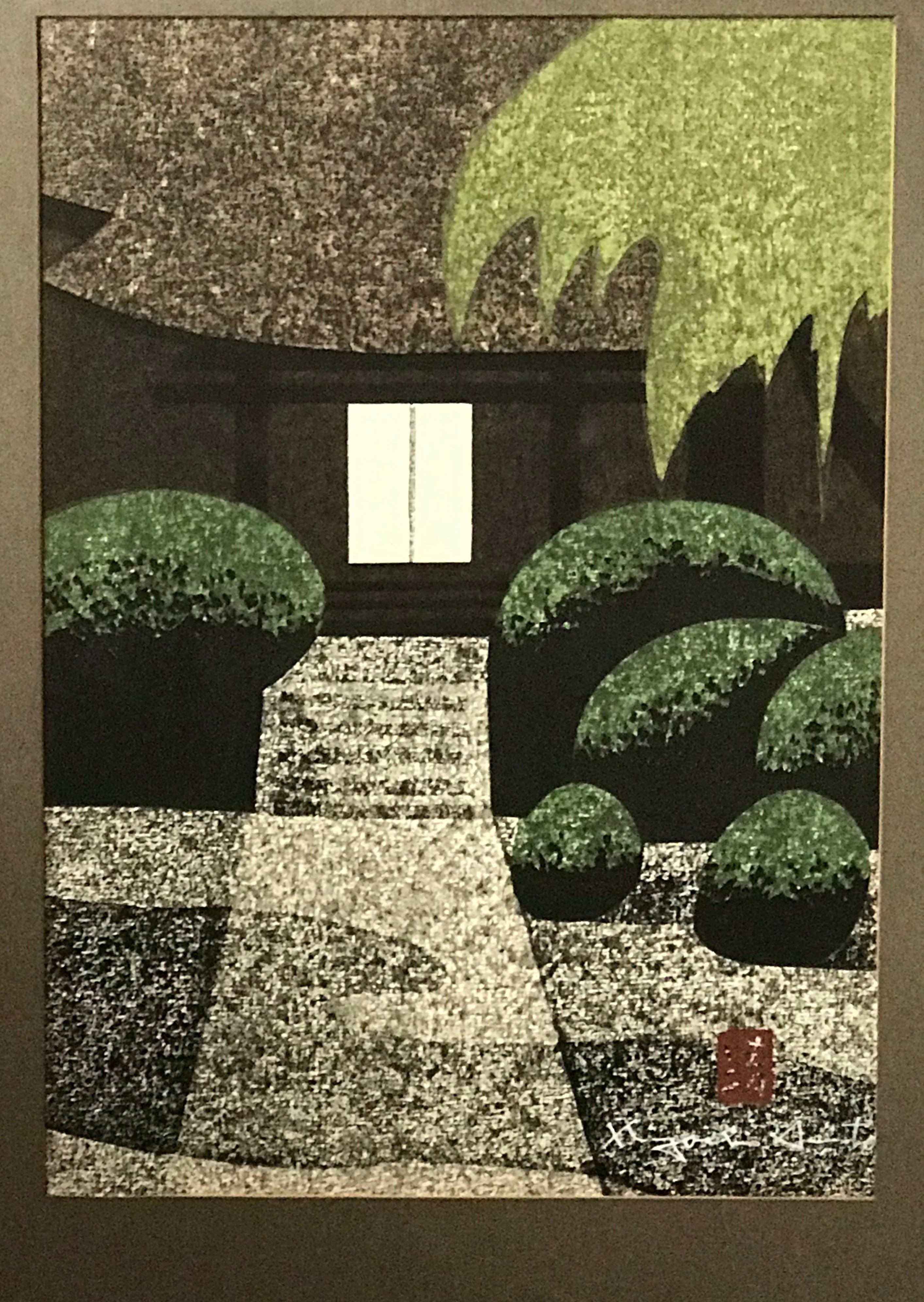  Kaminoyama Jokoji- Tempel von Kiyoshi Saito – limitierte Auflage – Print von Kiyoshi Saitō
