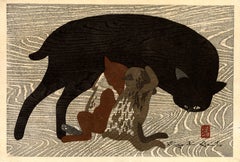 Mère et chats et chatons mère