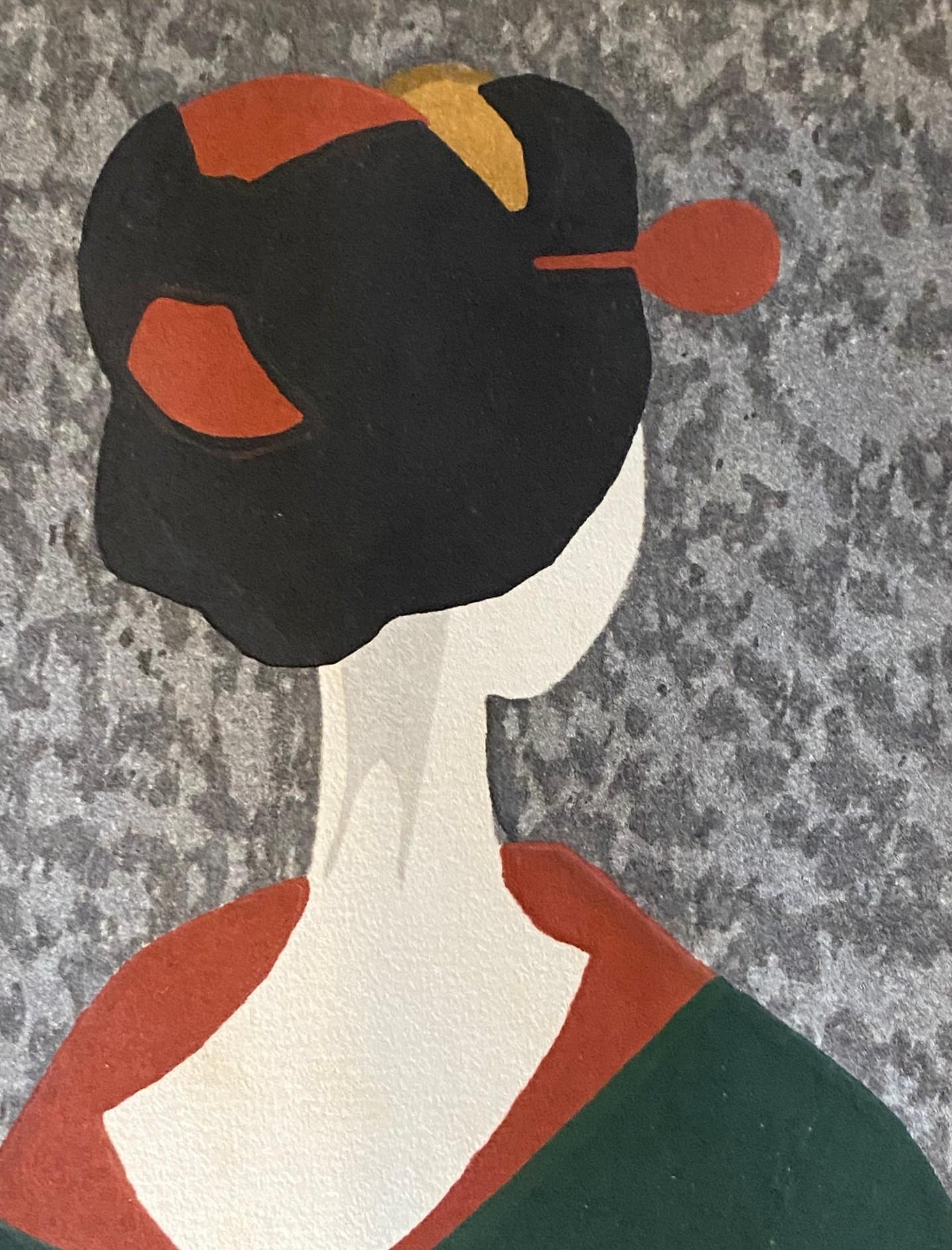 Kiyoshi Saito Signed Japanese Showa Woodblock Geisha Print Maiko Kyoto 1 en vente 8