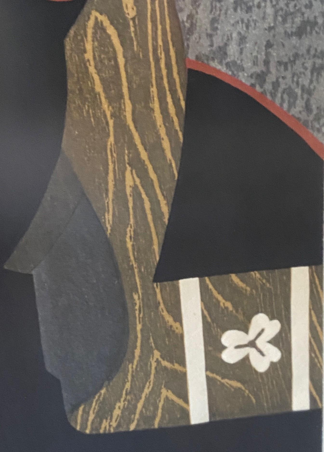 Mid-20th Century Kiyoshi Saito Signed Japanese Woodblock Geisha Print Maiko Kyoto 2 For Sale