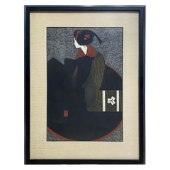 Kiyoshi Saito Signed Japanese Woodblock Geisha Print Maiko Kyoto '2'