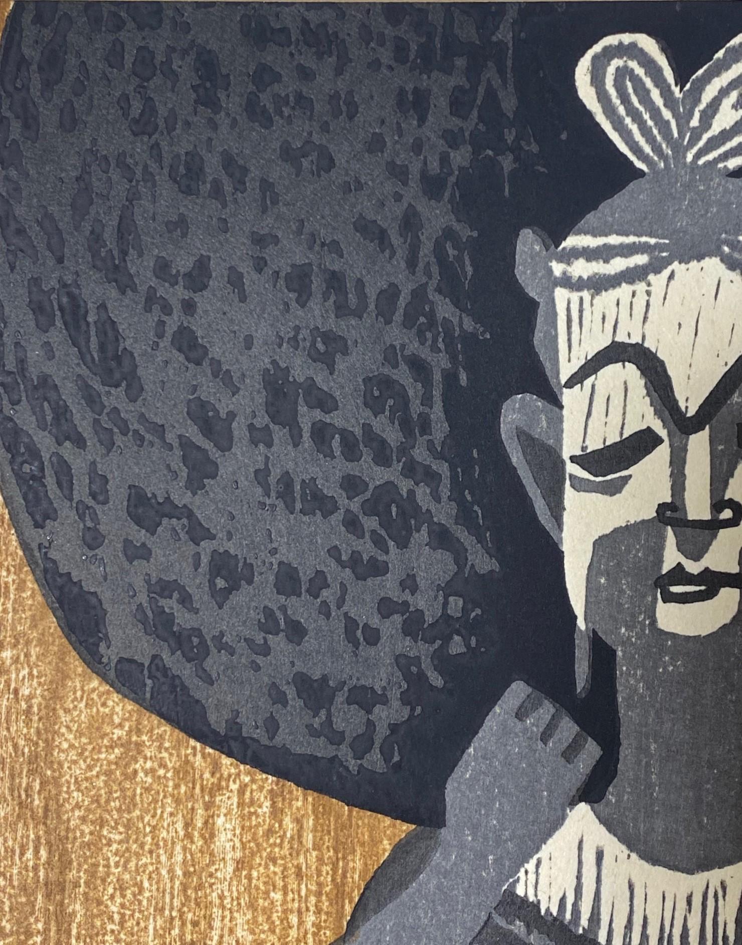 Kiyoshi Saito Signed Japanese Woodblock Print Buddha  For Sale 1