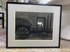 Kiyoshi Saito, signierter japanischer Holzschnitt in limitierter Auflage, Hokkaido (B), 1961