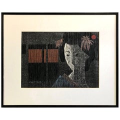Kiyoshi Saito Signed Limited Edition Japanese Woodblock Print Kyoto, 1971