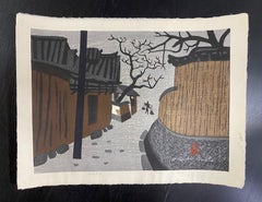 Kiyoshi Saito Signed Limited Edition Japanese Woodblock Print Nara, circa 1962