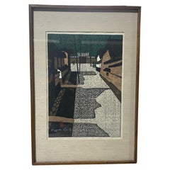 Used Kiyoshi Saito Signed Limited Edition Japanese Woodblock Print Nishino-Kyo Nara B