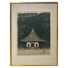 Kiyoshi Saito Signed Limited Edition Japanese Woodblock Print Syoren-In Kyoto