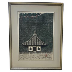 Vintage Kiyoshi Saito Signed Limited Edition Japanese Woodblock Print Syoren-In Kyoto