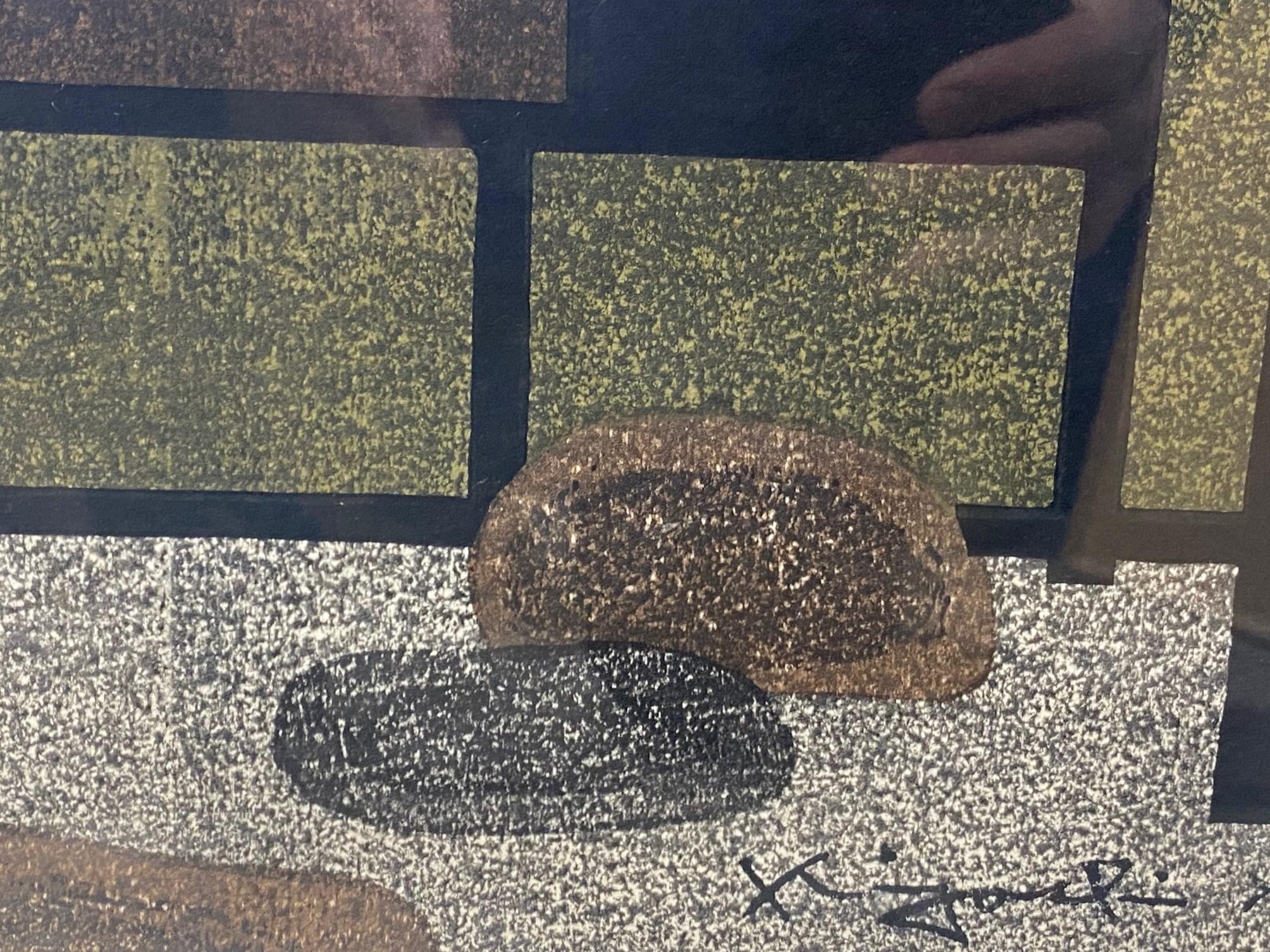 Kiyoshi Saito firma l'edizione limitata della stampa su legno giapponese Tea House, 1965 in vendita 3