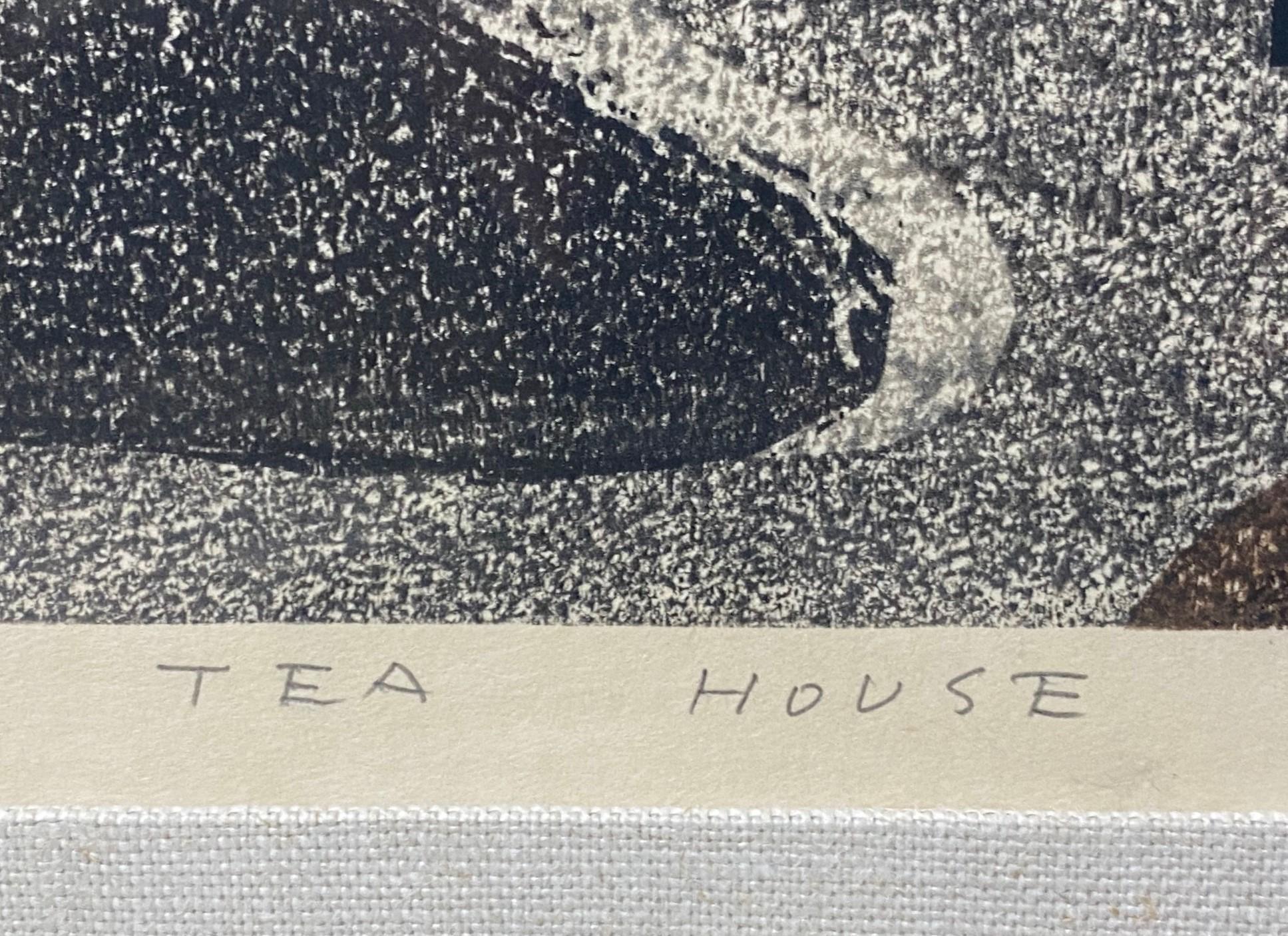 Kiyoshi Saito Signed Limited Edition Japanese Woodblock Print Tea House, 1965 For Sale 5