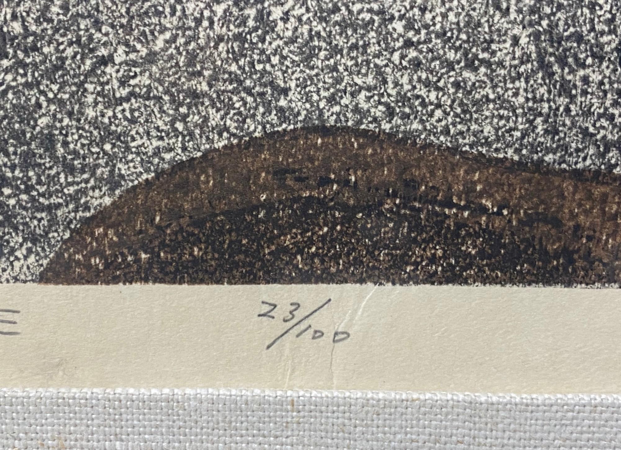 Kiyoshi Saito firma l'edizione limitata della stampa su legno giapponese Tea House, 1965 in vendita 5