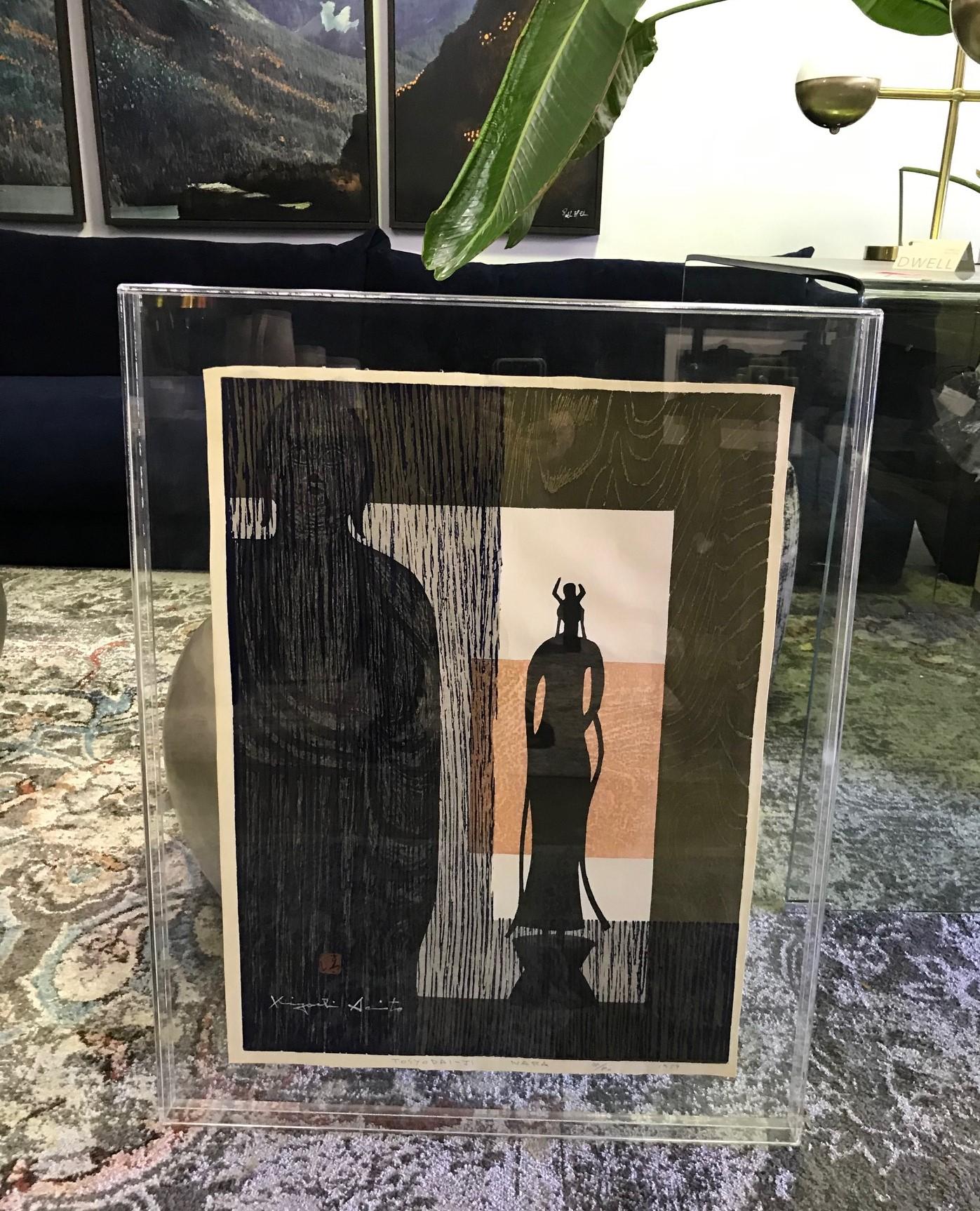 Una rara e splendida stampa su blocco di legno del famoso stampatore giapponese Kiyoshi Saito. Molti considerano Saito uno dei più importanti, se non il più importante, stampatore giapponese contemporaneo del XX secolo. Questa stampa è intitolata