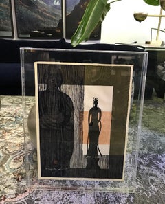 Kiyoshi Saito Signiert Limitierte Auflage Japanischer Farbholzschnitt Tosyodai-Ji Nara