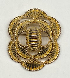 K.J. L. Kenneth Jay Lane Early Egyptian Art Deco Dome Brooch