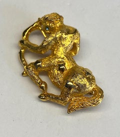 K.J. L. Kenneth Jay Lane Early Sagittarius Brooch