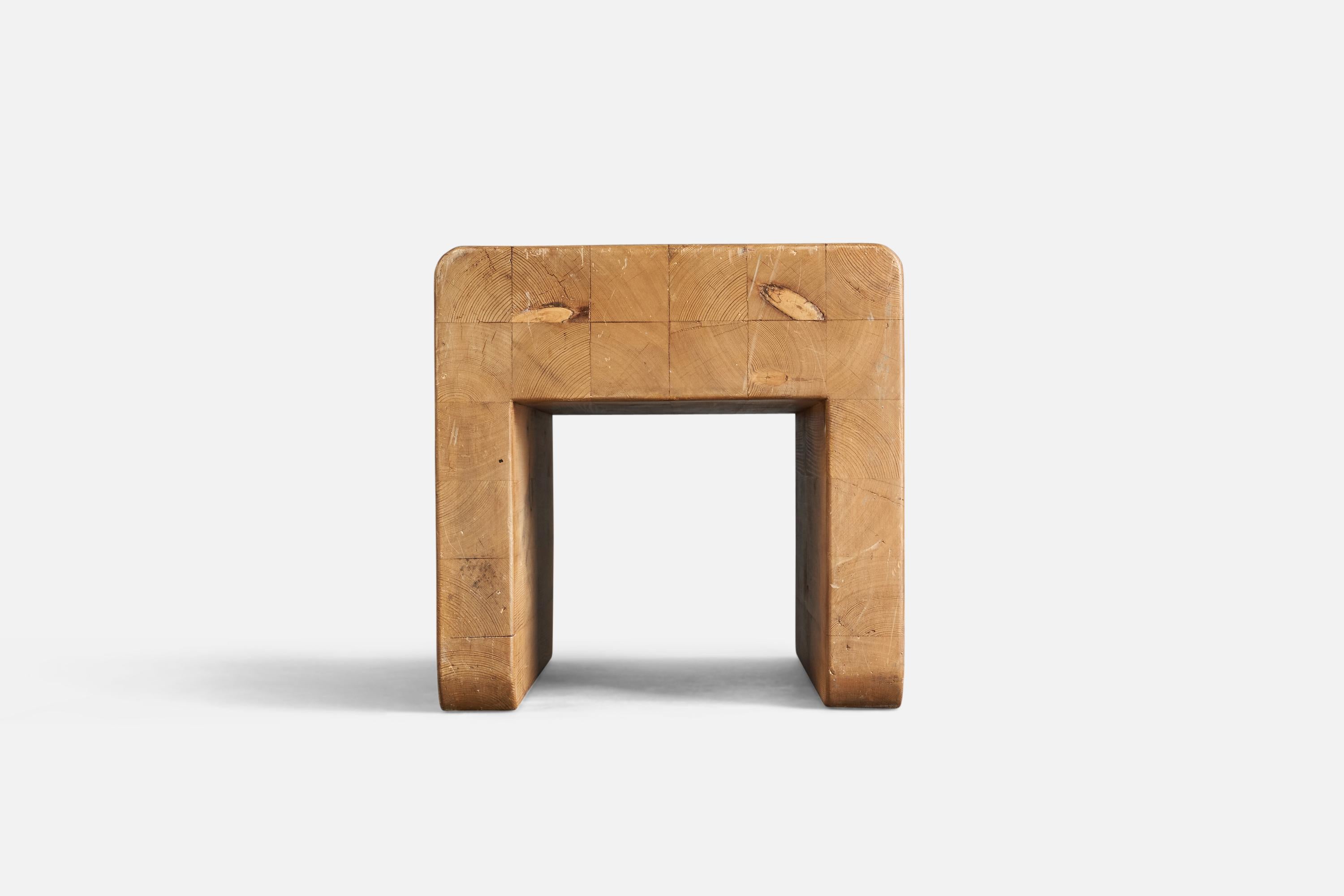 Late 20th Century K.J. Pettersson & Söner, Stool, Pine, Sweden, 1970s For Sale