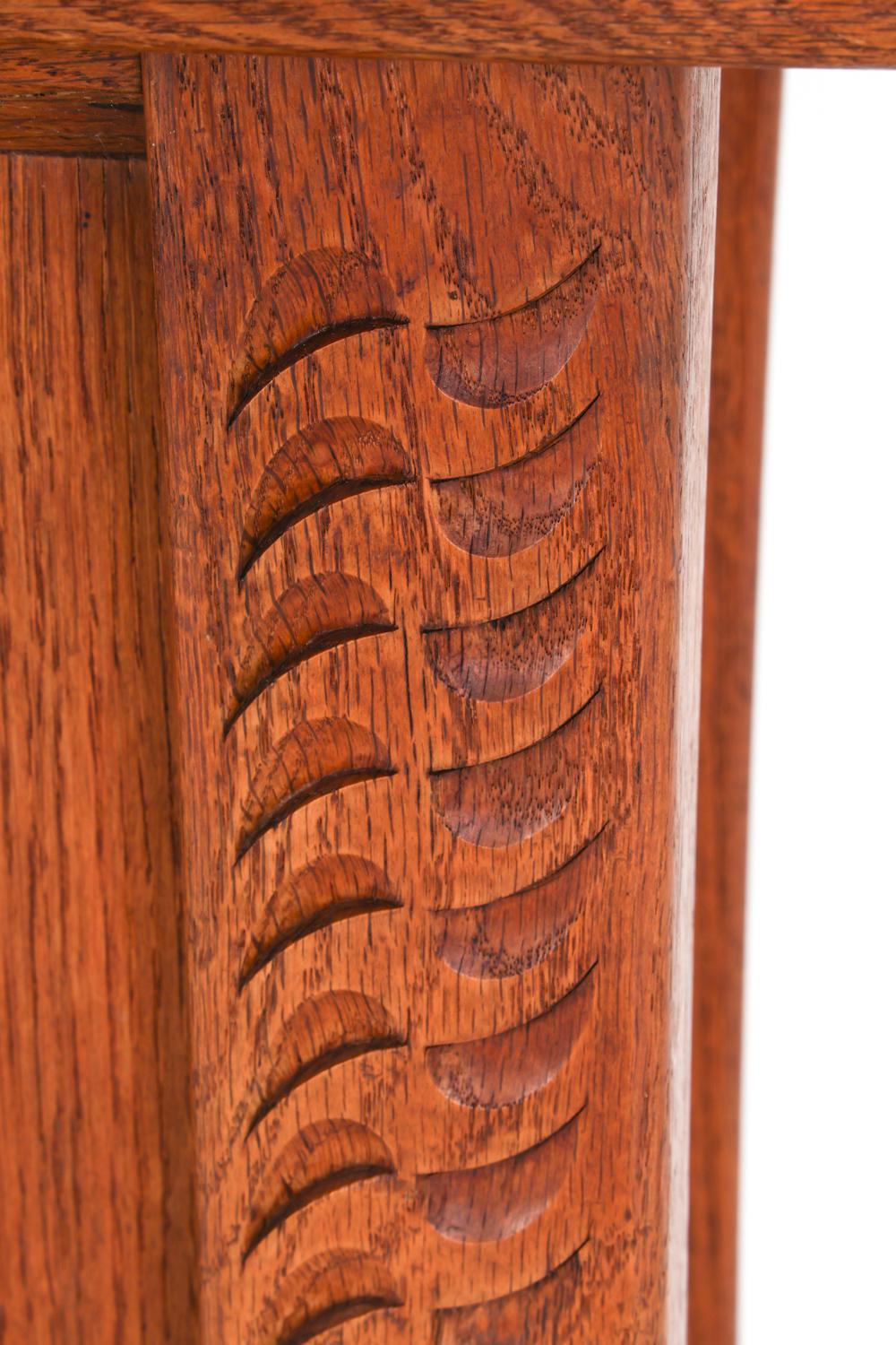 Kjaernulf Style Brutalist Danish Oak Carved Cabinet, Circa 1970's For Sale 12