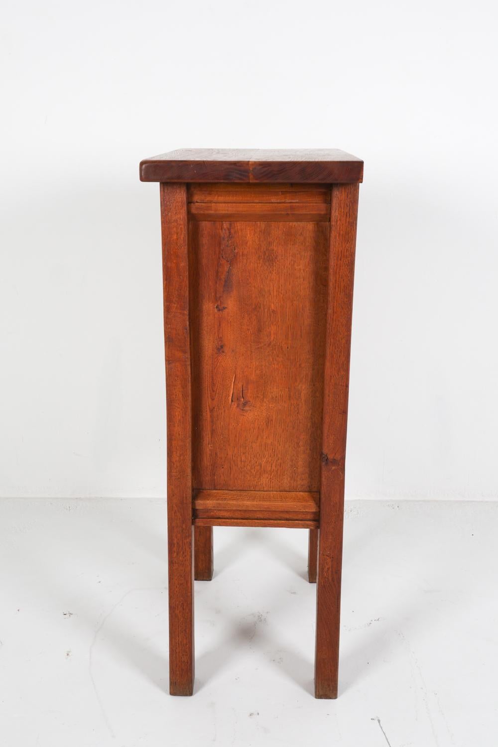 Kjaernulf Style Brutalist Danish Oak Carved Cabinet, Circa 1970's For Sale 2