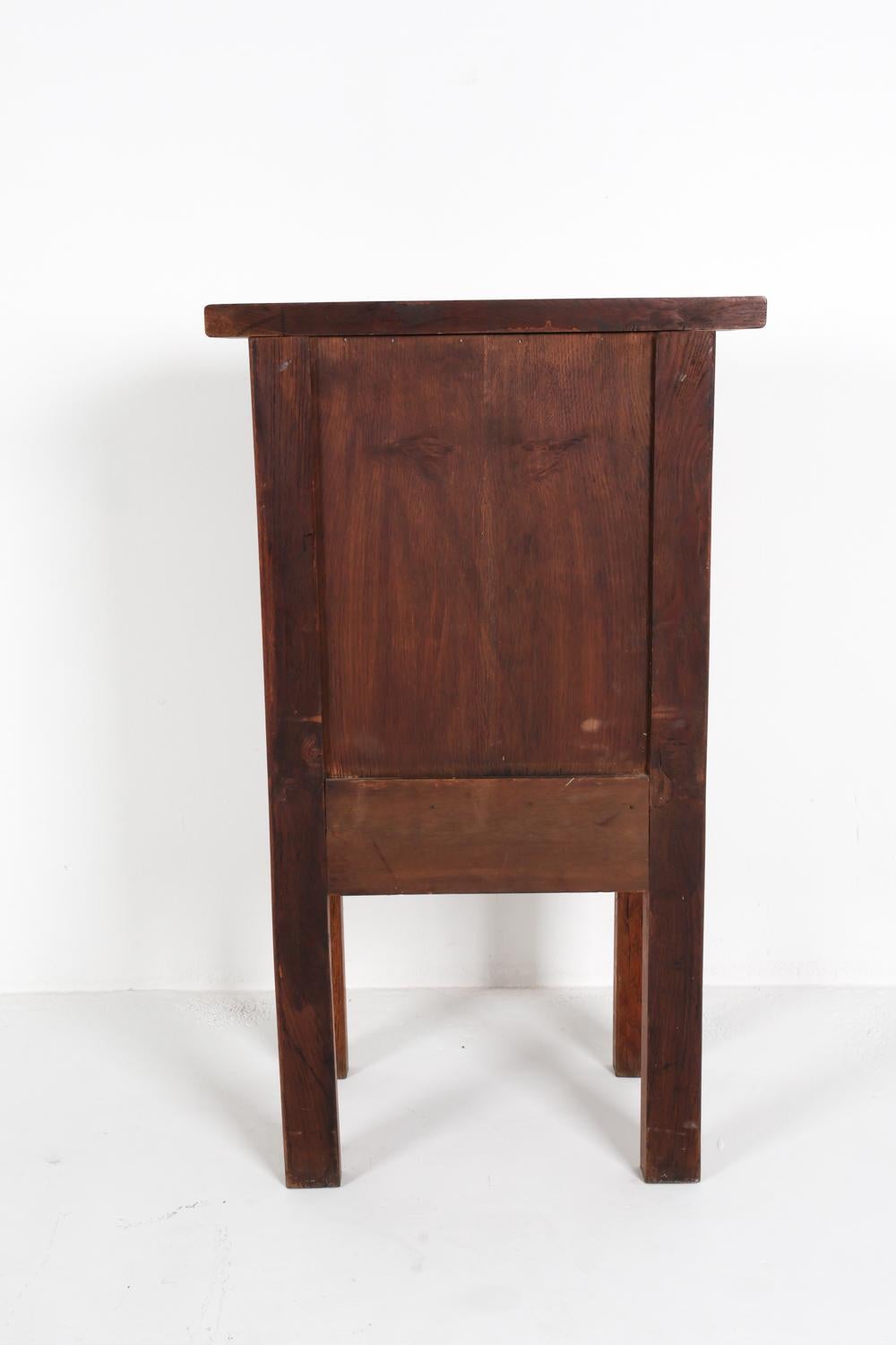Kjaernulf Style Brutalist Danish Oak Carved Cabinet, Circa 1970's For Sale 3