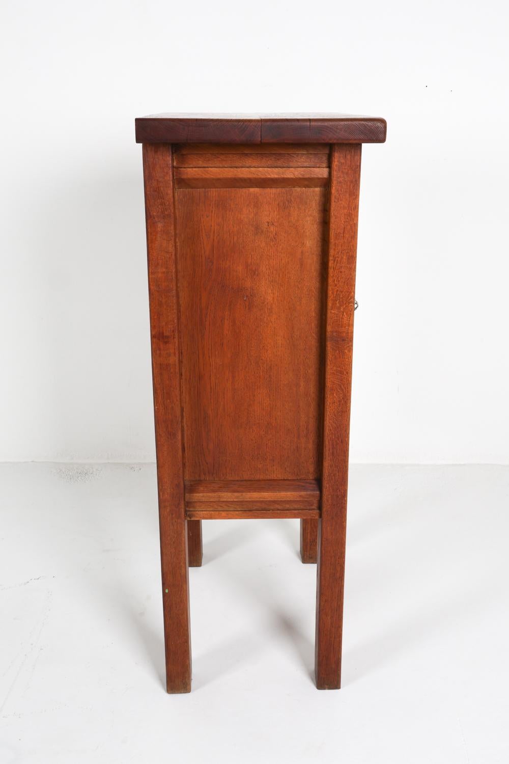 Kjaernulf Style Brutalist Danish Oak Carved Cabinet, Circa 1970's For Sale 4