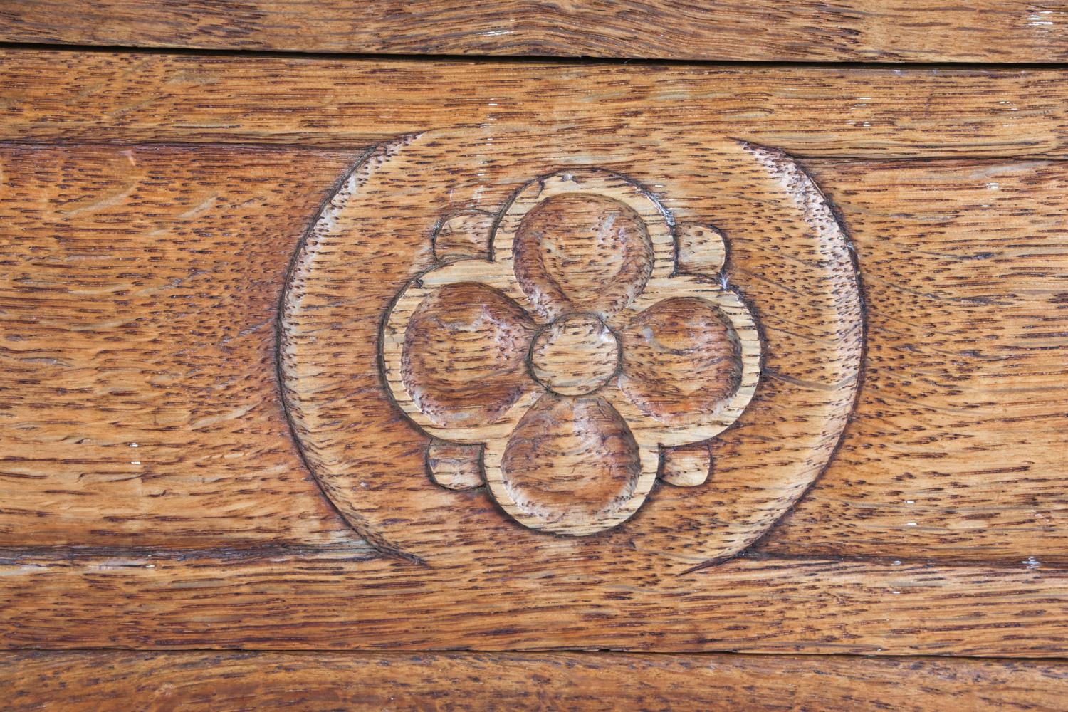 Kjaernulf Style Brutalist Danish Oak Sideboard Cabinet, Circa 1970's For Sale 12
