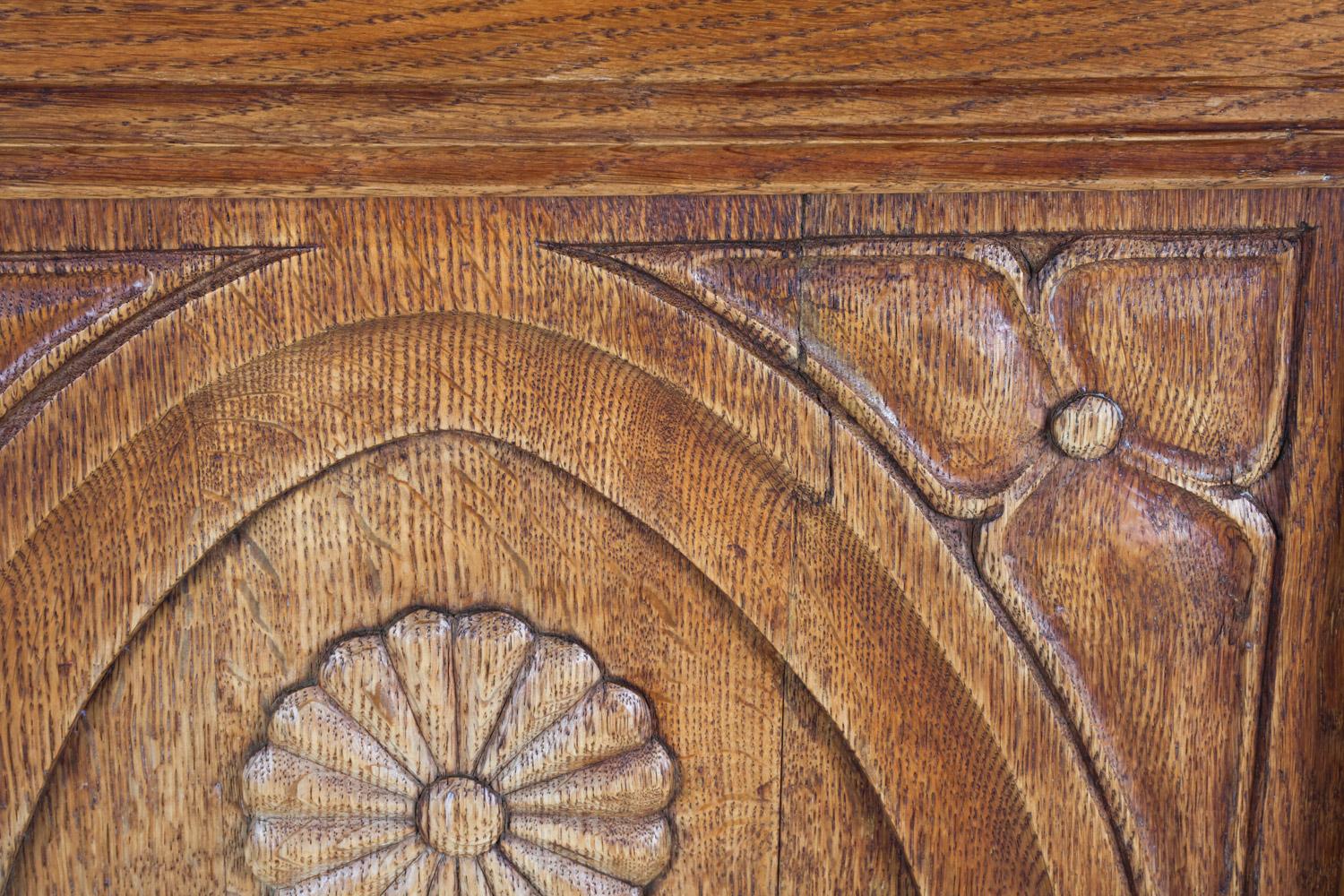 Kjaernulf Style Brutalist Danish Oak Sideboard Cabinet, Circa 1970's For Sale 14