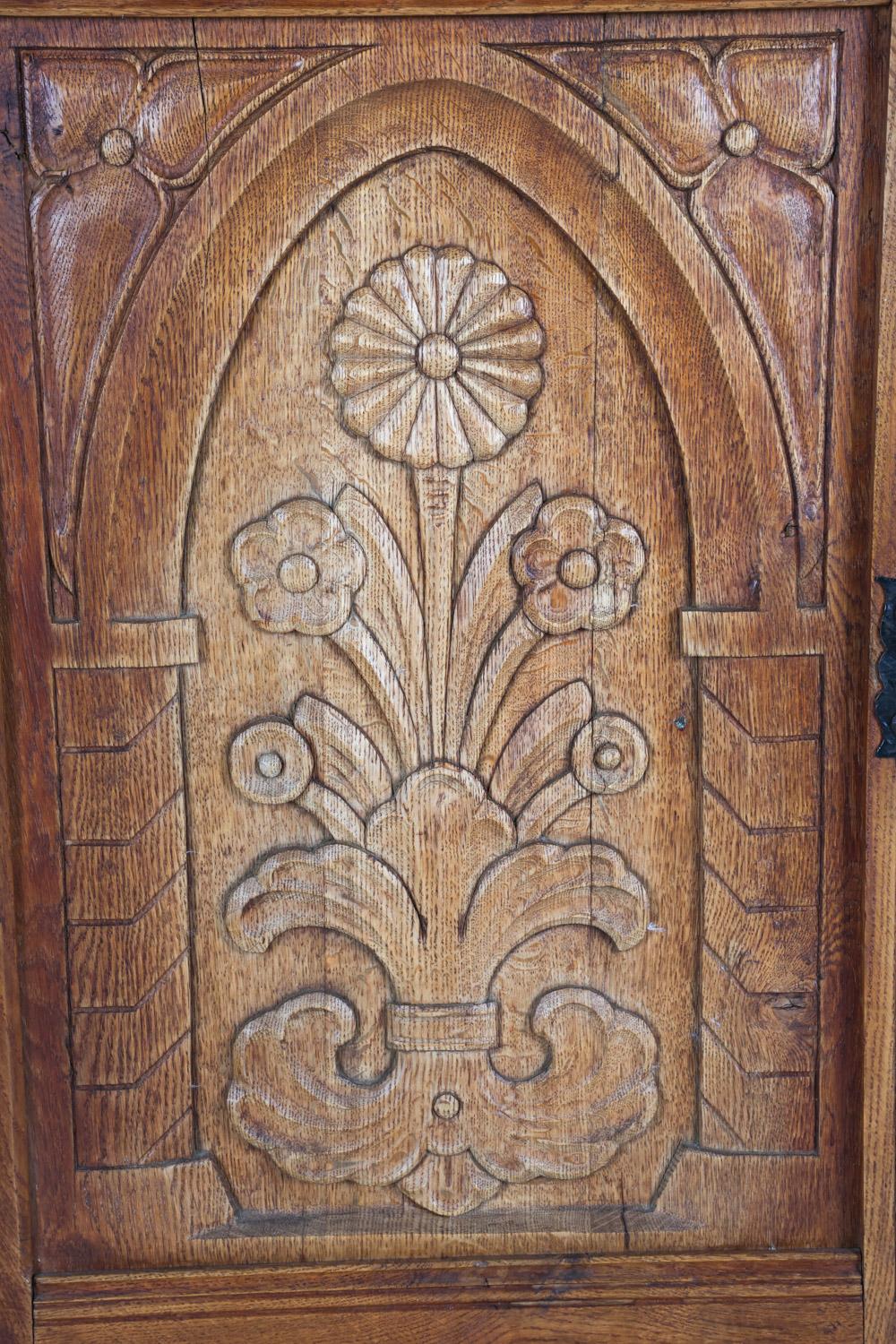 Kjaernulf Style Brutalist Danish Oak Sideboard Cabinet, Circa 1970's For Sale 2