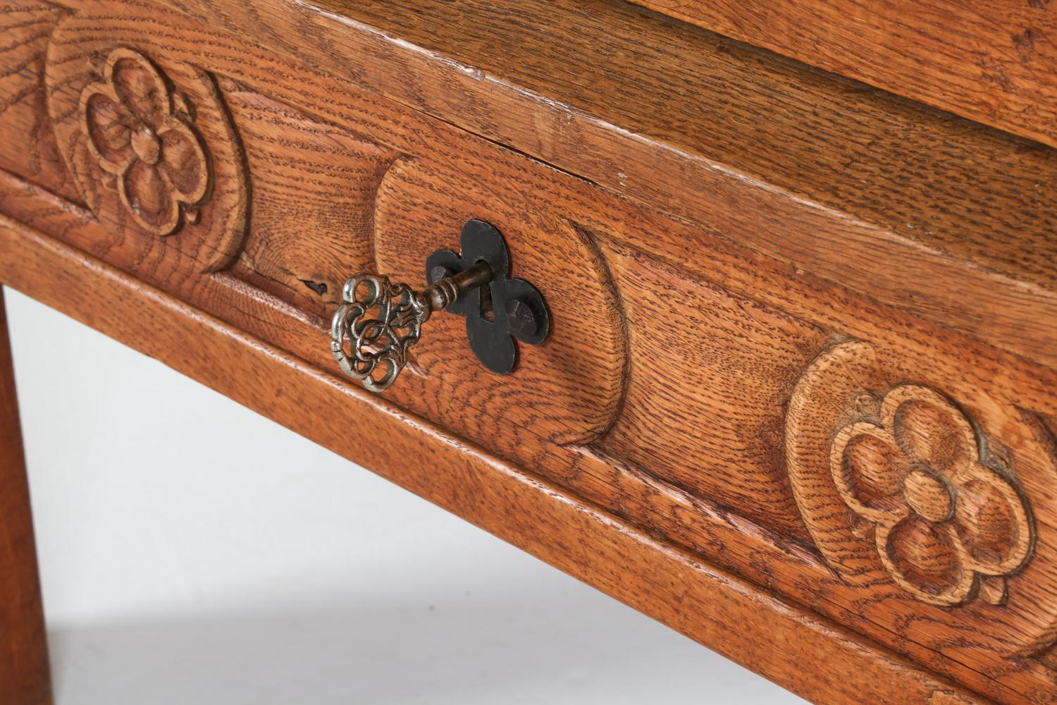 Kjaernulf Style Brutalist Danish Oak Sideboard Cabinet, Circa 1970's For Sale 3