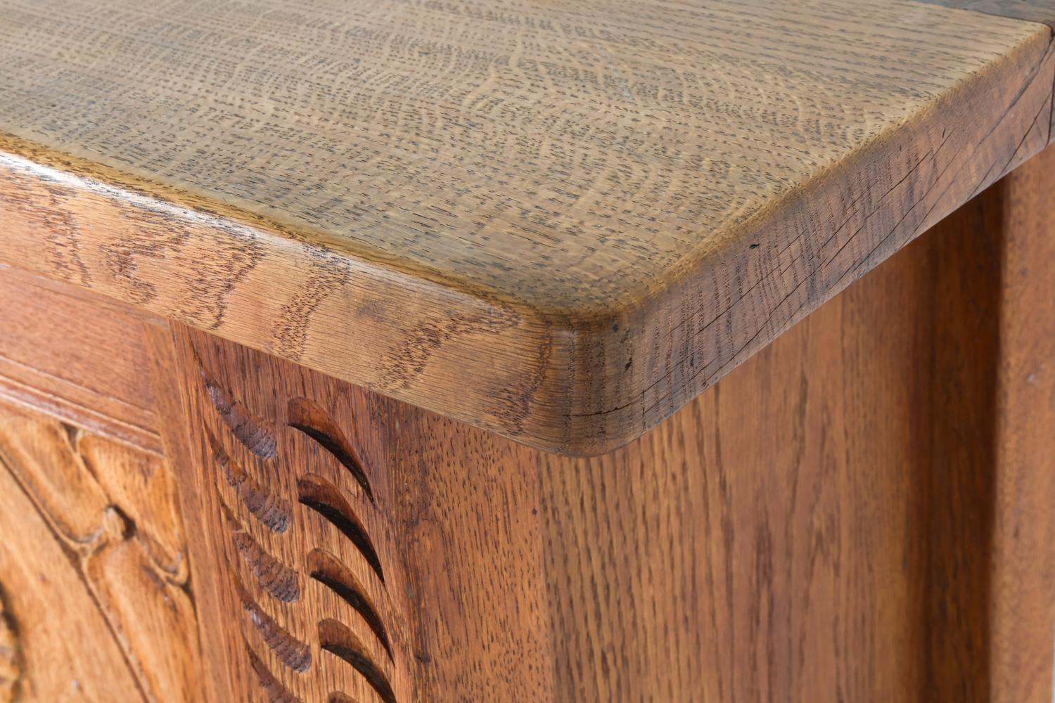 Kjaernulf Style Brutalist Danish Oak Sideboard Cabinet, Circa 1970's For Sale 4