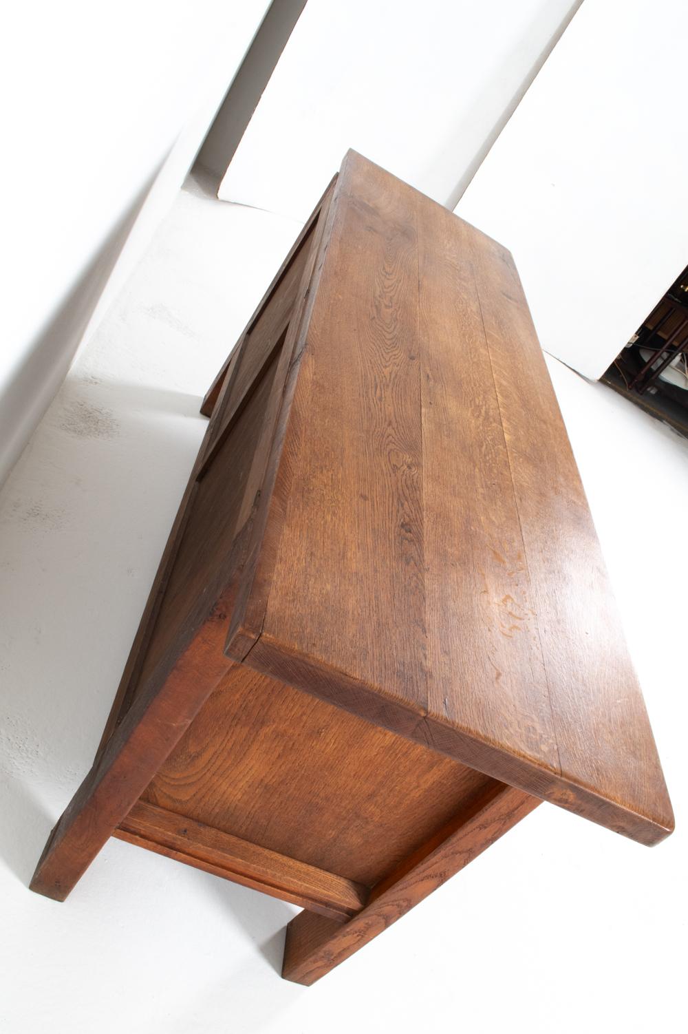 Kjaernulf Style Brutalist Danish Oak Sideboard, Circa 1970's For Sale 9