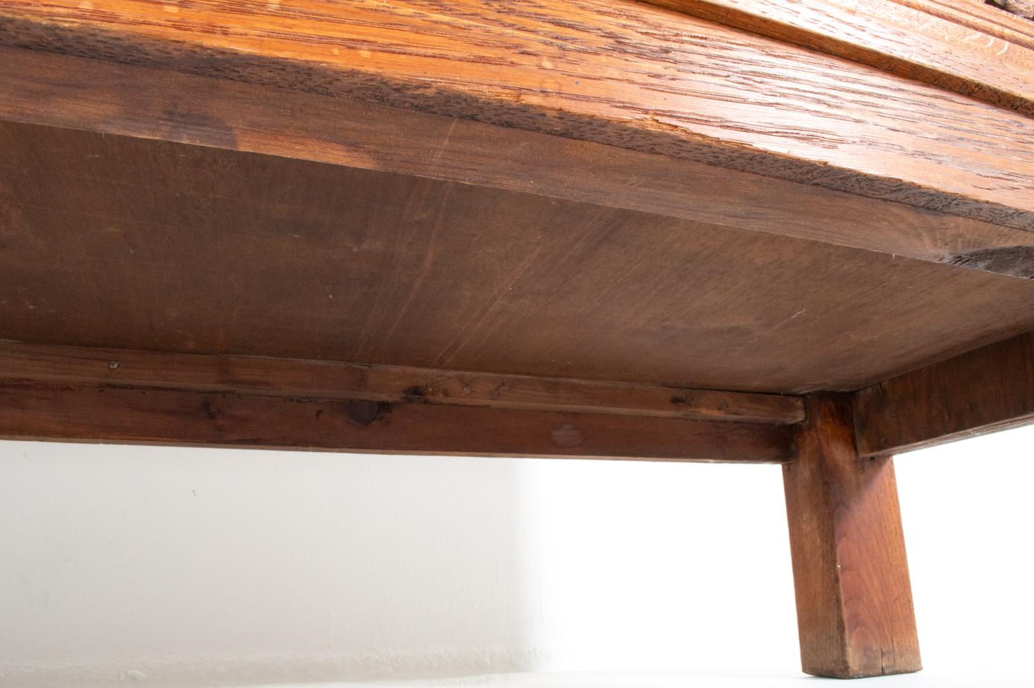 Kjaernulf Style Brutalist Danish Oak Sideboard, Circa 1970's For Sale 10