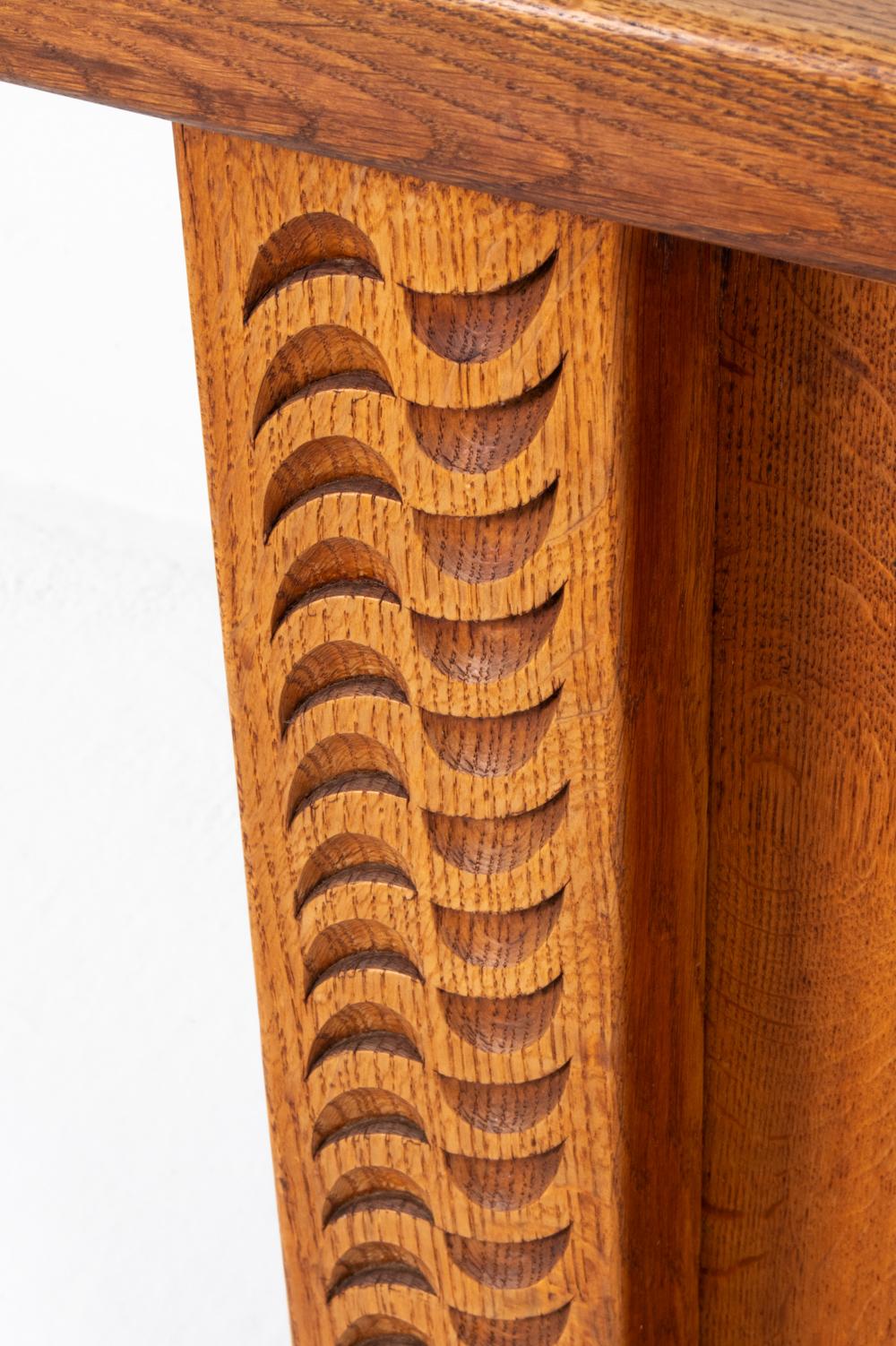 Kjaernulf Style Brutalist Danish Oak Sideboard, Circa 1970's For Sale 4