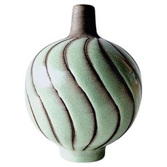 Retro Kjell Blomberg for Upsala Ekeby, 1954 'Turbin' 'Turbine' Series, Sgraffito Vase