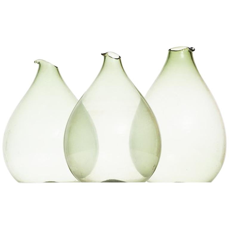Kjell Blomberg Glass Vases by Gullaskruf in Sweden