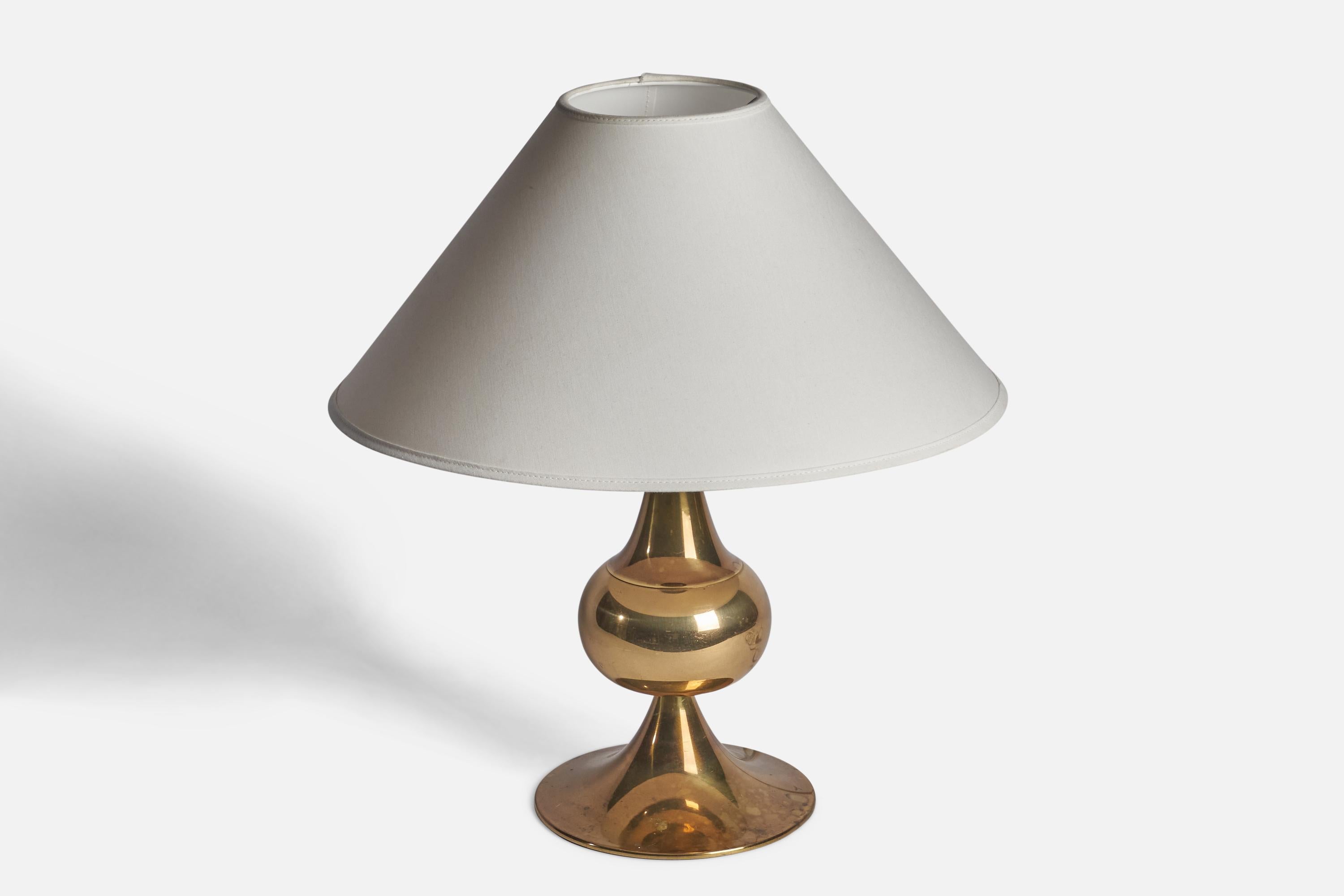 Mid-Century Modern Kjell Blomberg, Table Lamp, Brass, Sweden, 1970s For Sale