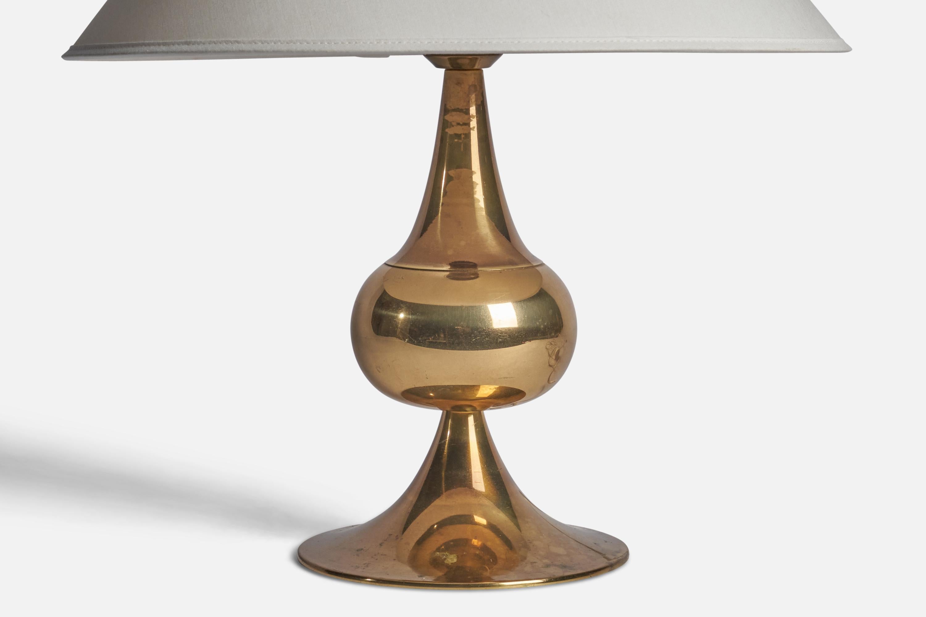 Swedish Kjell Blomberg, Table Lamp, Brass, Sweden, 1970s For Sale