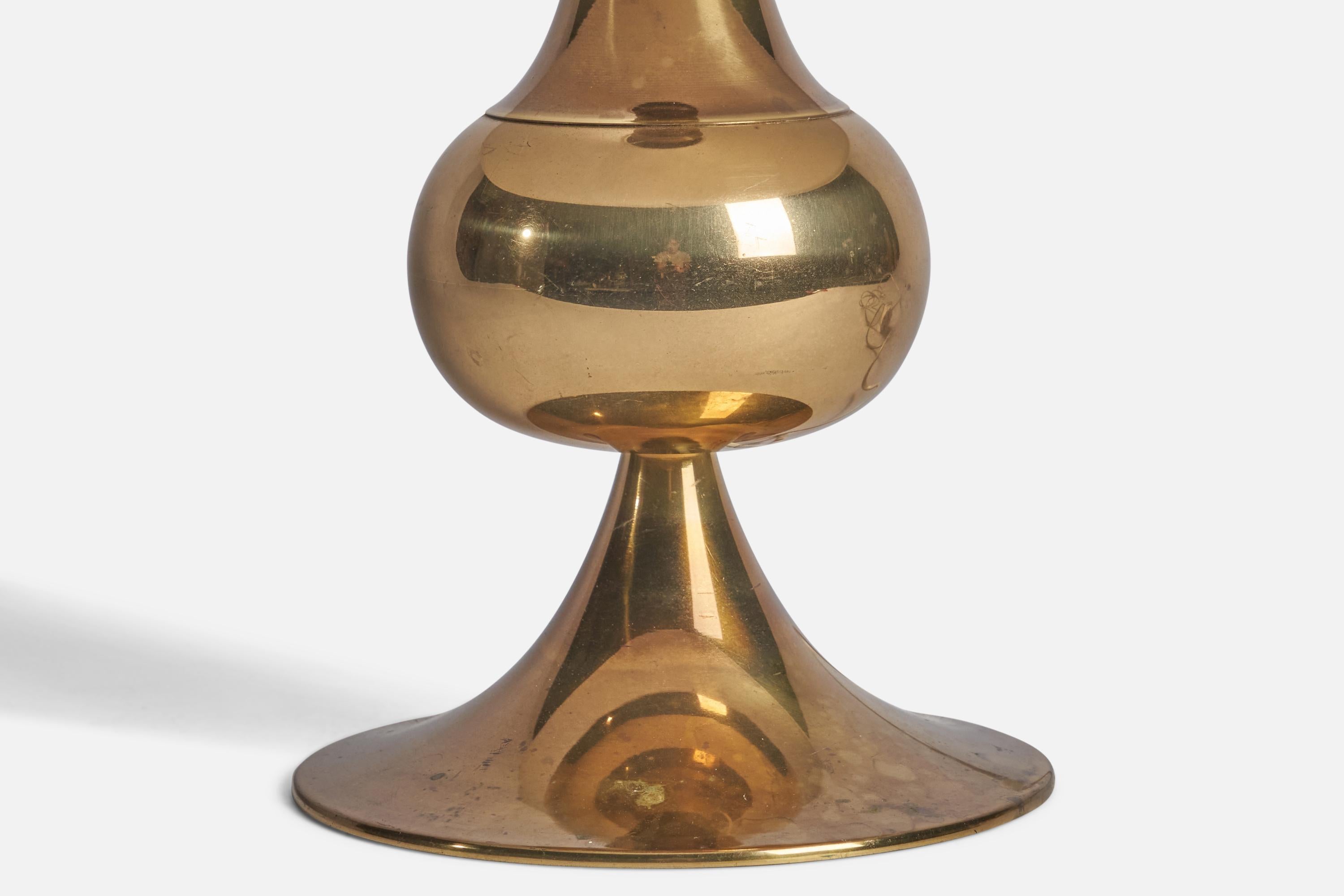 Kjell Blomberg, Table Lamp, Brass, Sweden, 1970s In Good Condition For Sale In High Point, NC