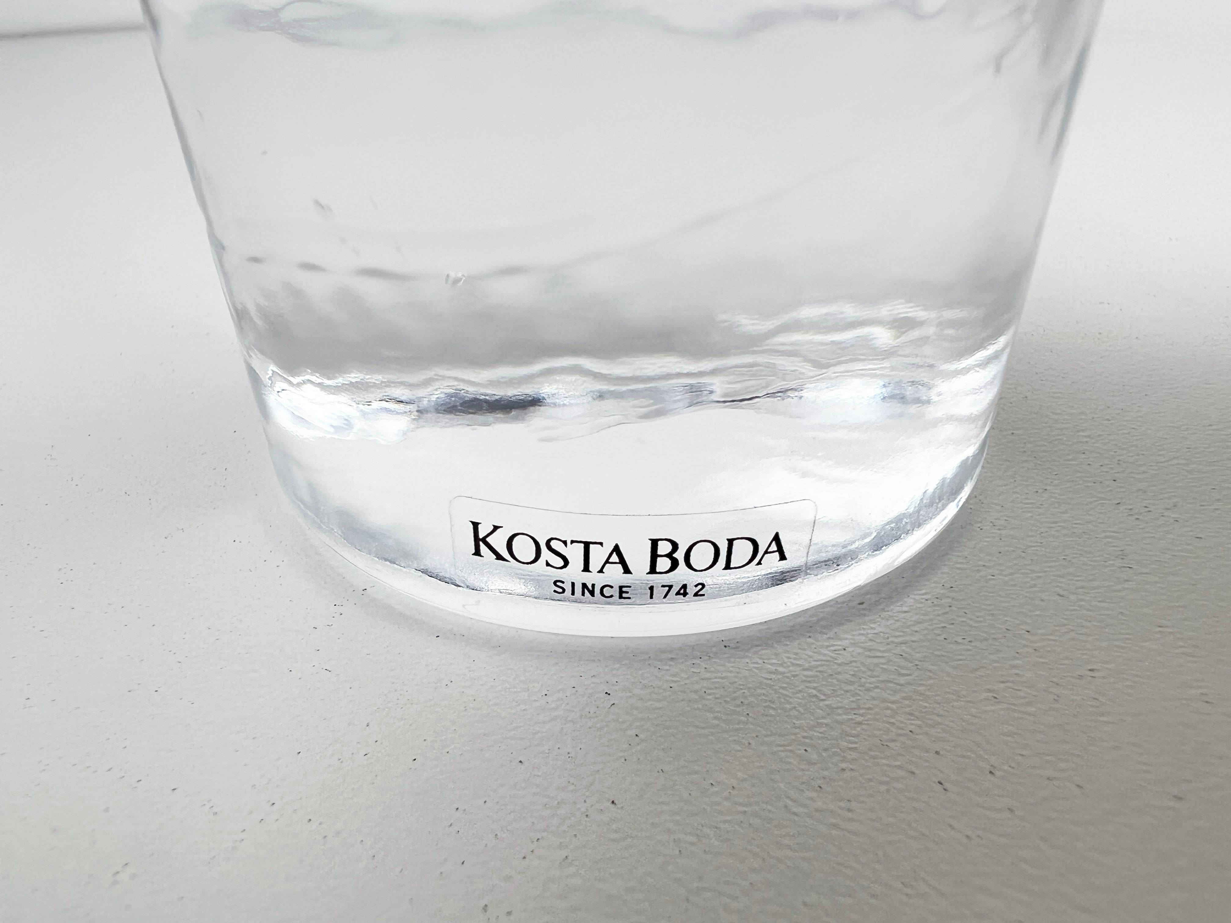 Kjell Engman, Kerzenhalter aus klarem Glas für Kosta Boda im Zustand „Hervorragend“ im Angebot in Fort Lauderdale, FL