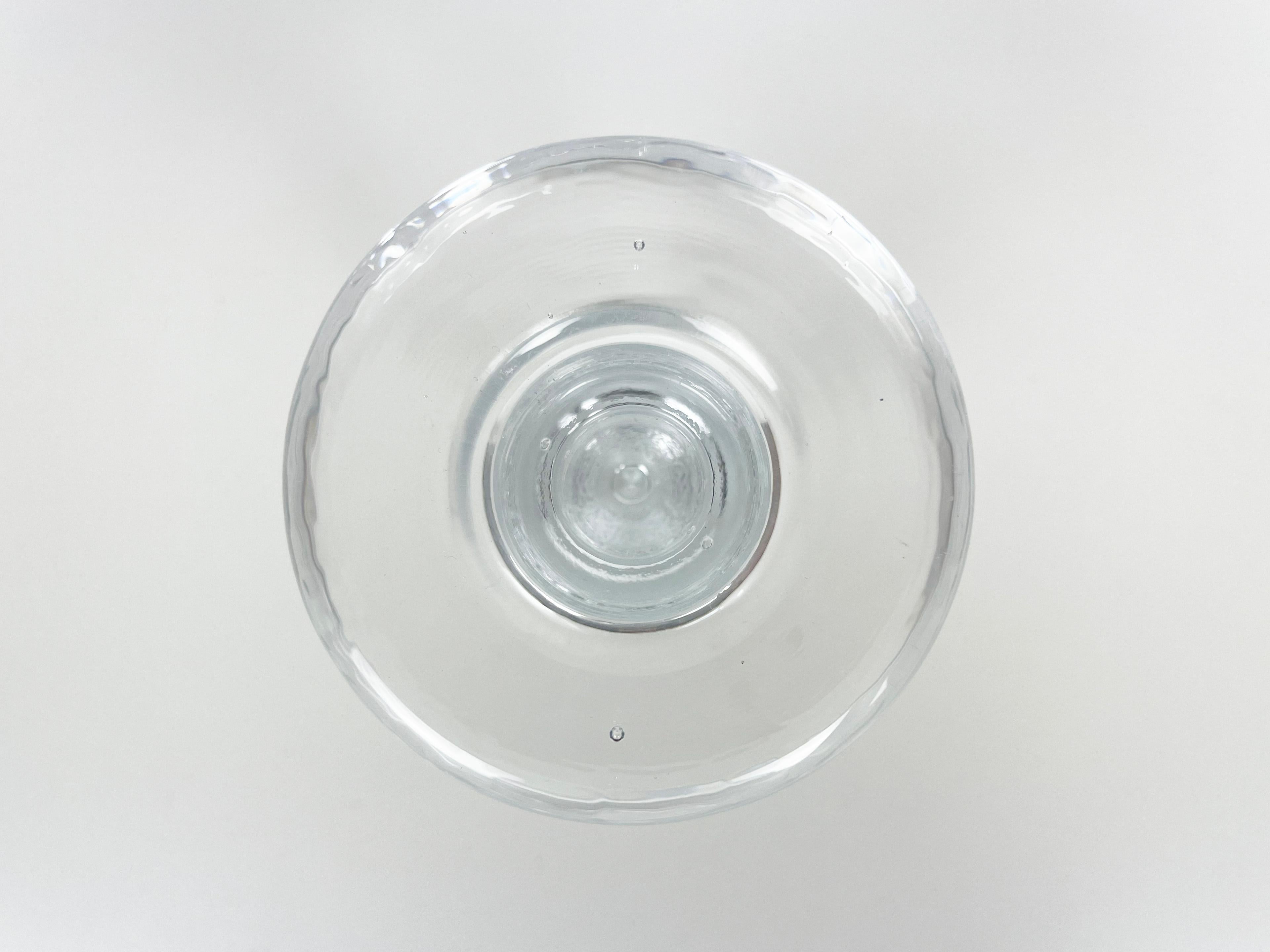 20th Century Kjell Engman Clear Glass Candleholder for Kosta Boda For Sale
