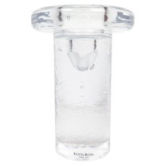 Kjell Engman Clear Glass Candleholder for Kosta Boda