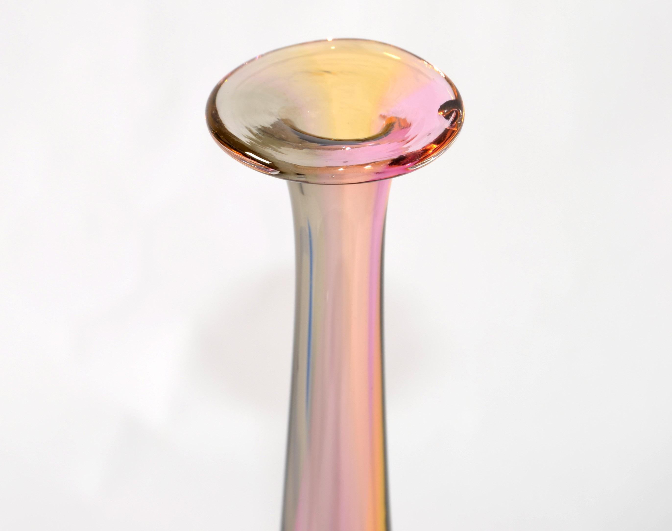 Kjell Engman Fidji Collection Colorful Crystal Bud Vase Scandinavian Kosta Boda For Sale 4