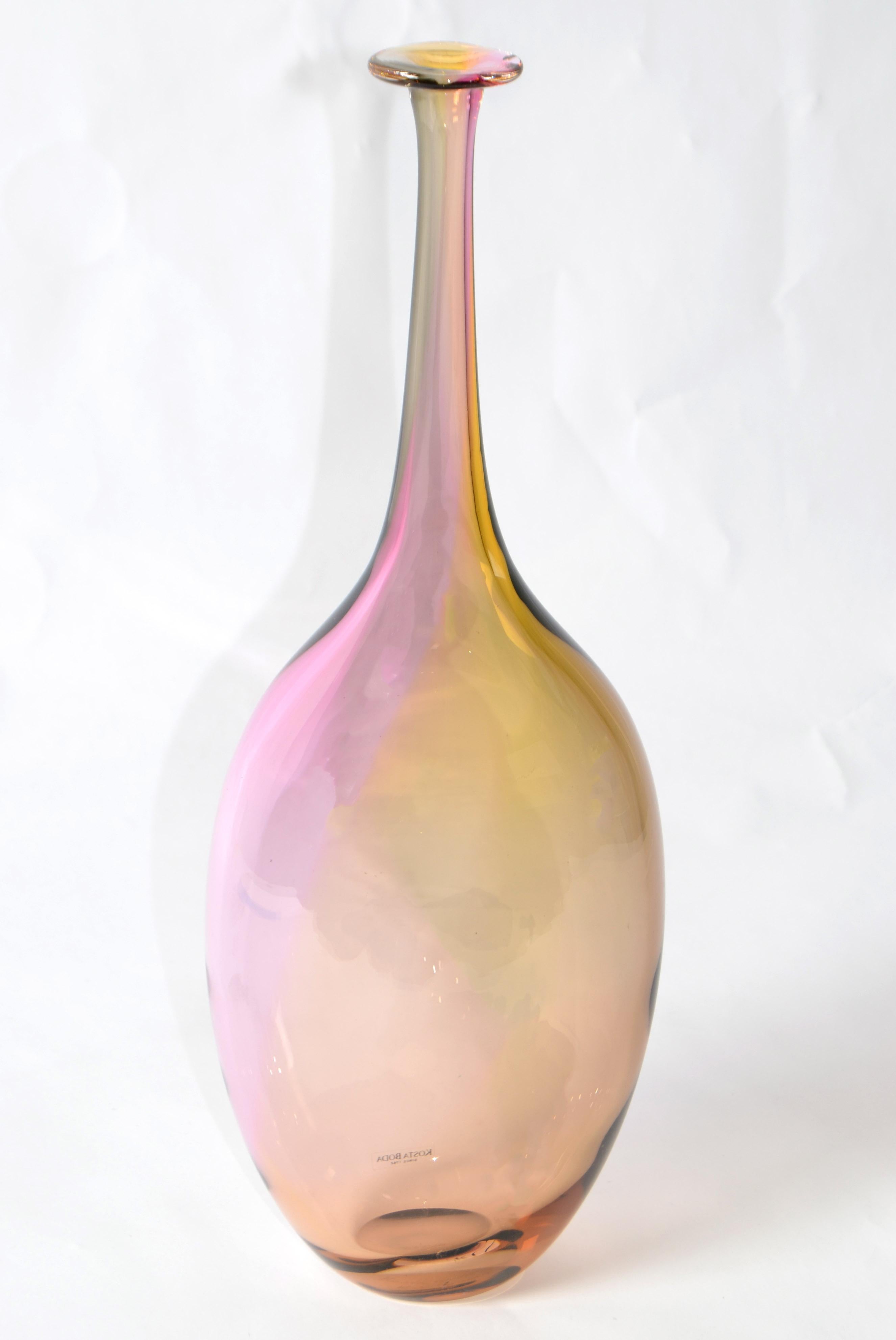 Kjell Engman Collezione Fidji Vaso di cristallo colorato Scandinavo Kosta Boda in vendita 6