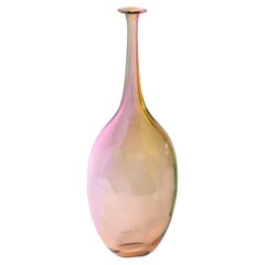 Vintage Kjell Engman Fidji Collection Colorful Crystal Bud Vase Scandinavian Kosta Boda