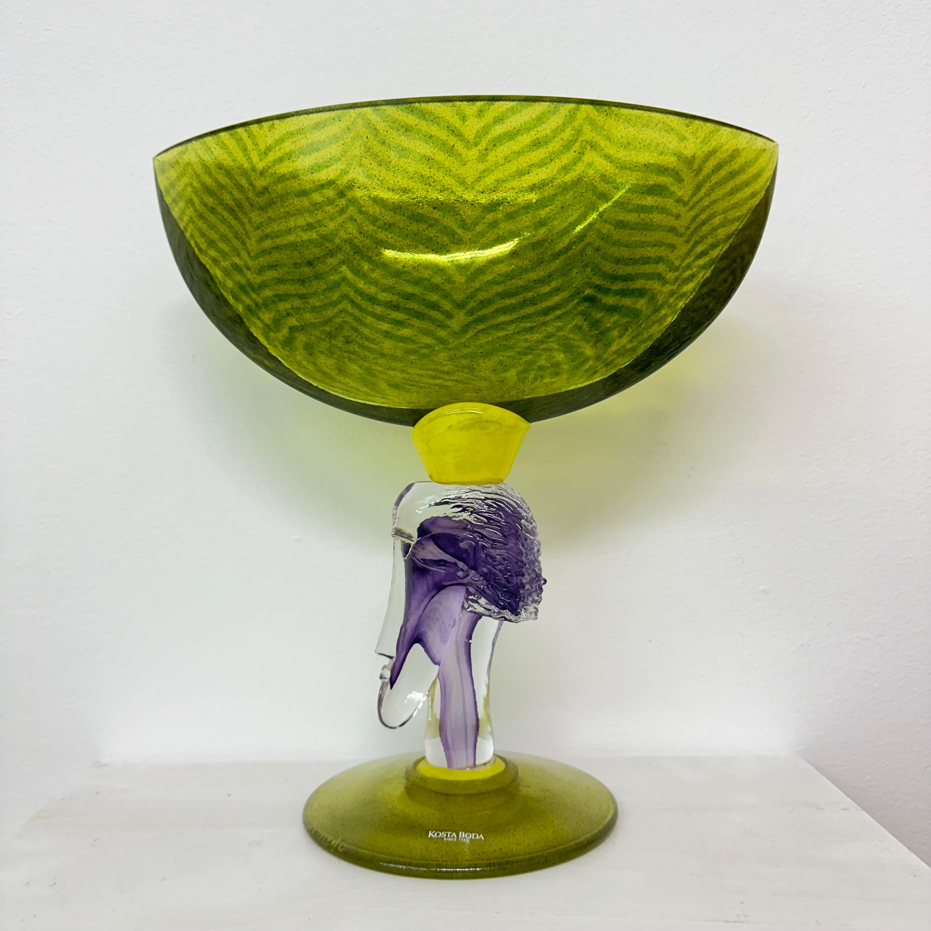 Kjell Engman für Kosta Boda, Schale aus Kunstglas, 1980er-Jahre im Angebot 9