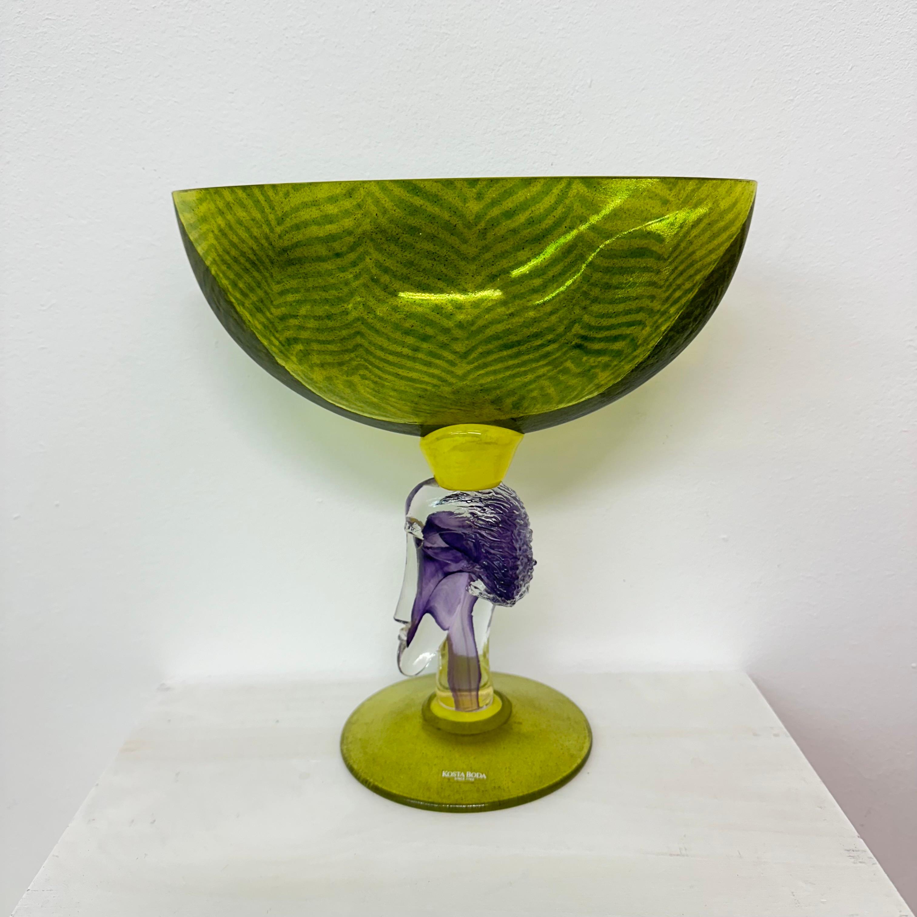 Kjell Engman für Kosta Boda, Schale aus Kunstglas, 1980er-Jahre im Angebot 10