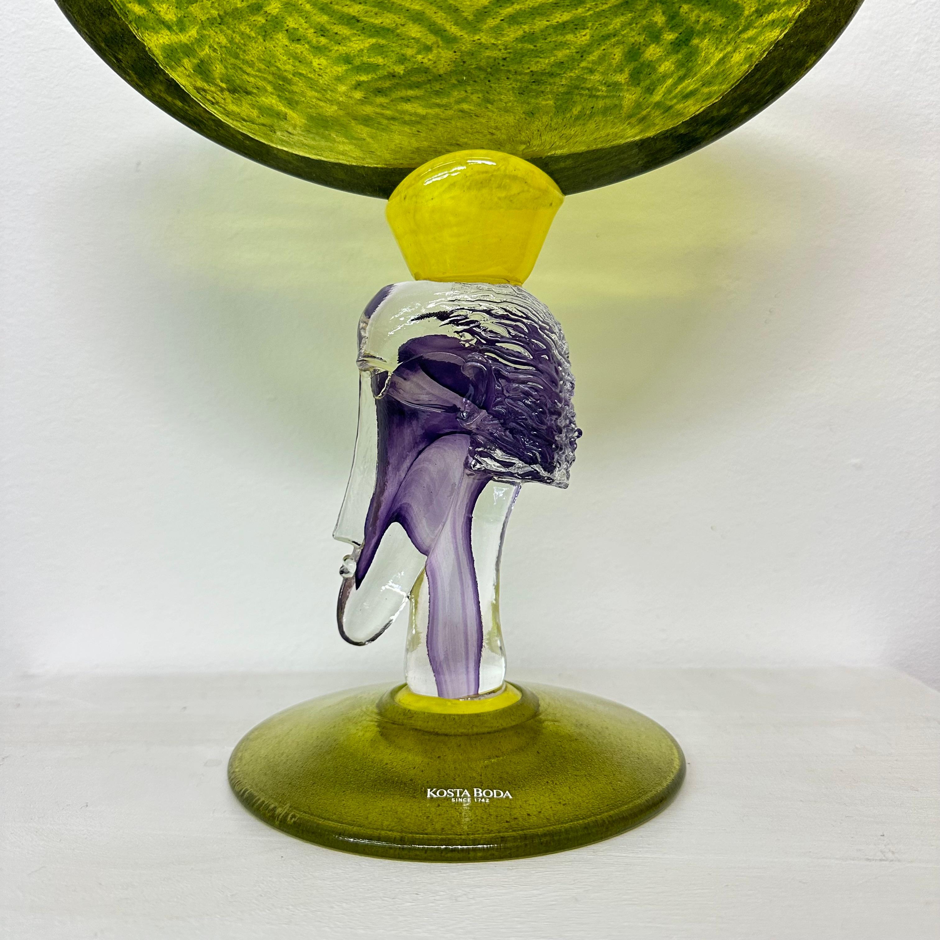 Kjell Engman für Kosta Boda, Schale aus Kunstglas, 1980er-Jahre (Moderne der Mitte des Jahrhunderts) im Angebot