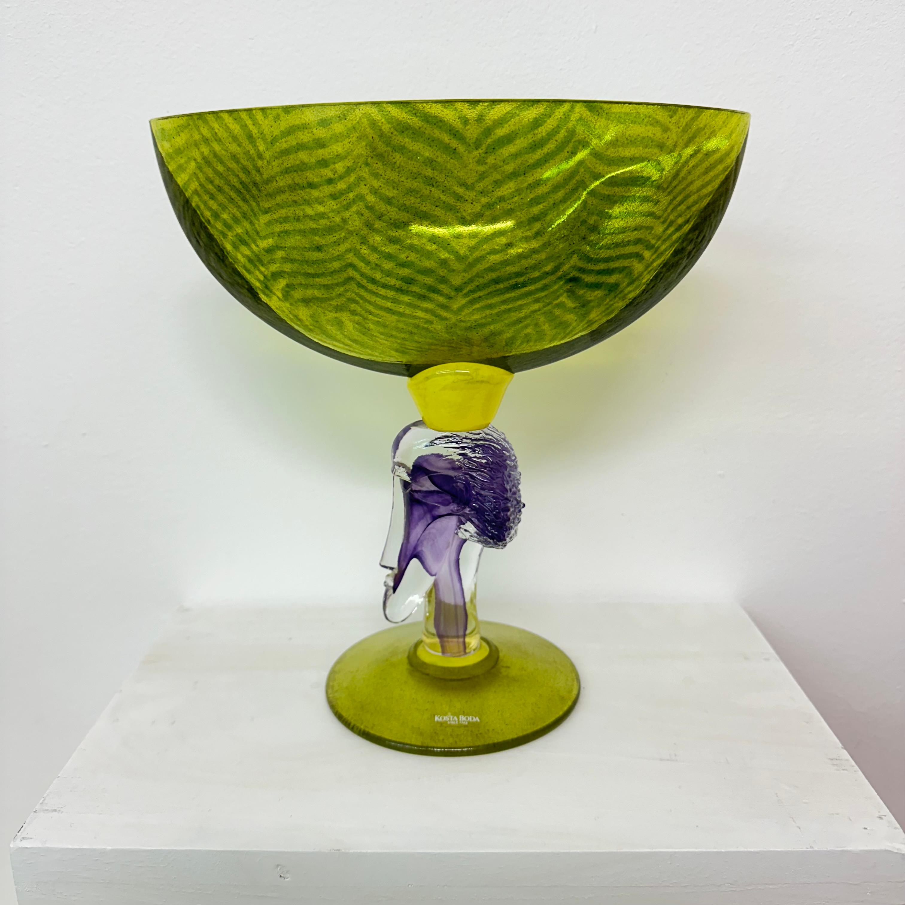 Kjell Engman für Kosta Boda, Schale aus Kunstglas, 1980er-Jahre (Schwedisch) im Angebot
