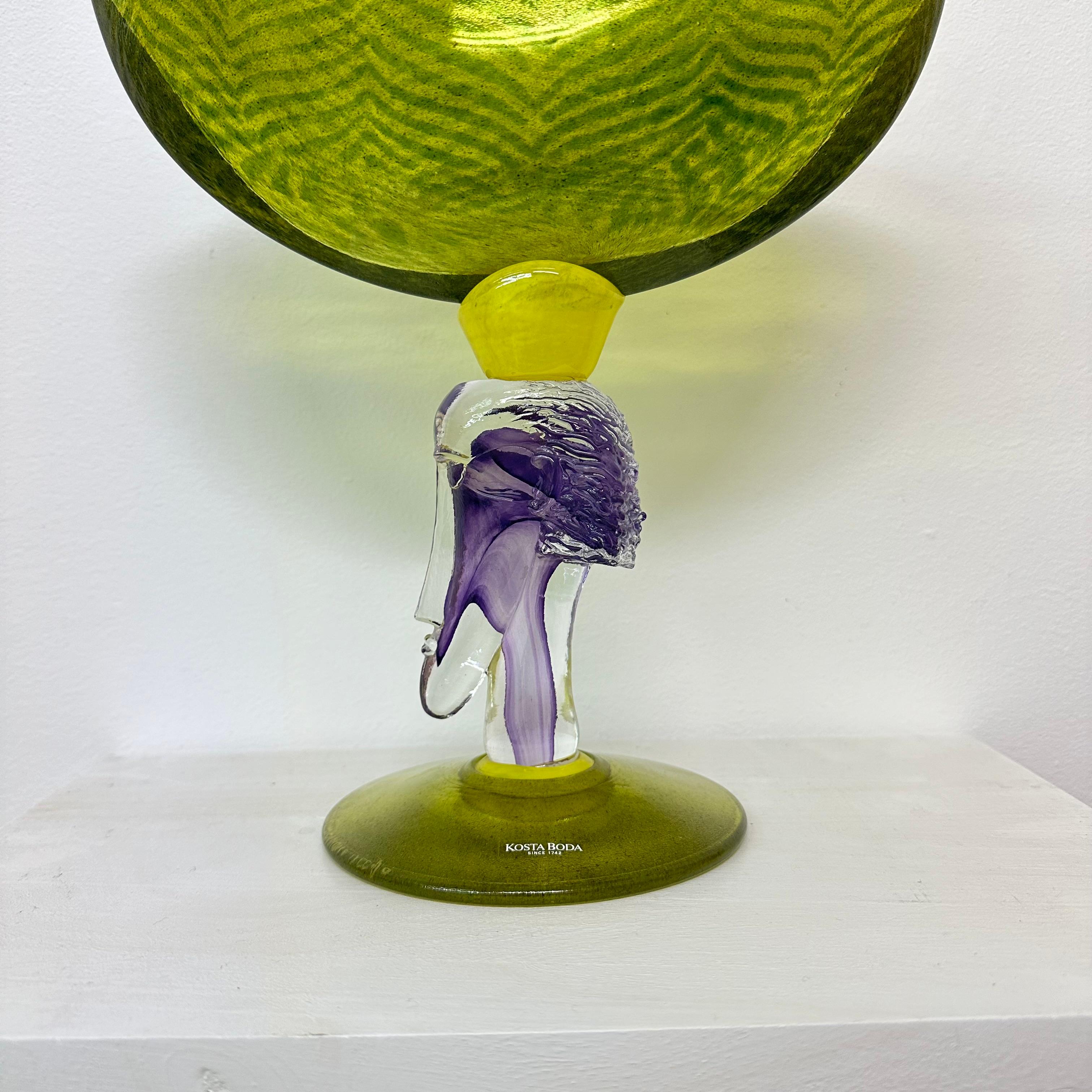 Kjell Engman für Kosta Boda, Schale aus Kunstglas, 1980er-Jahre im Zustand „Gut“ im Angebot in Delft, NL